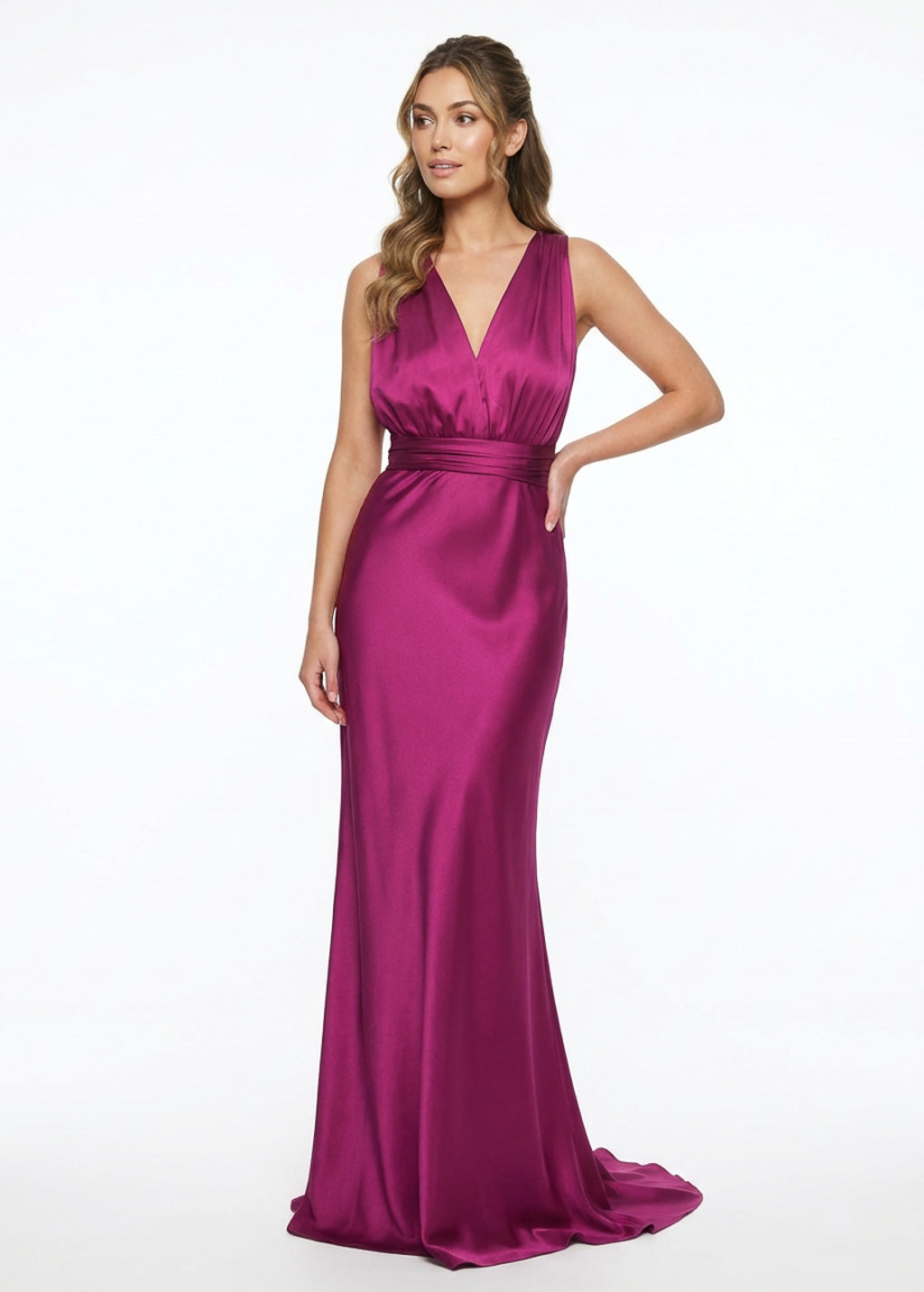 Шовкова сукня Infinity зі шлейфом