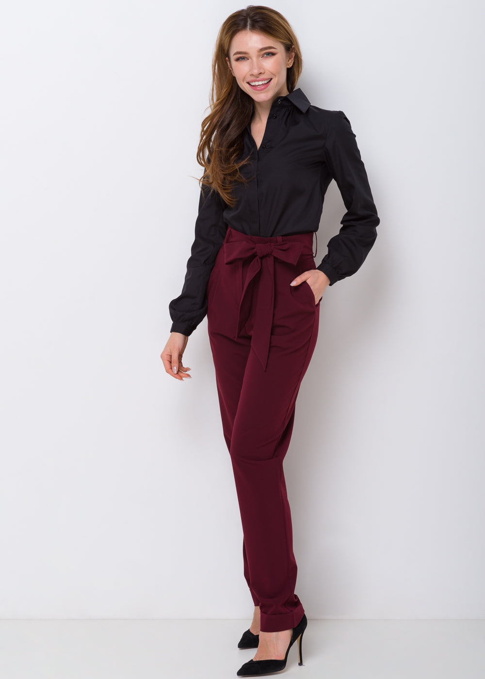 Брюки з високою талією