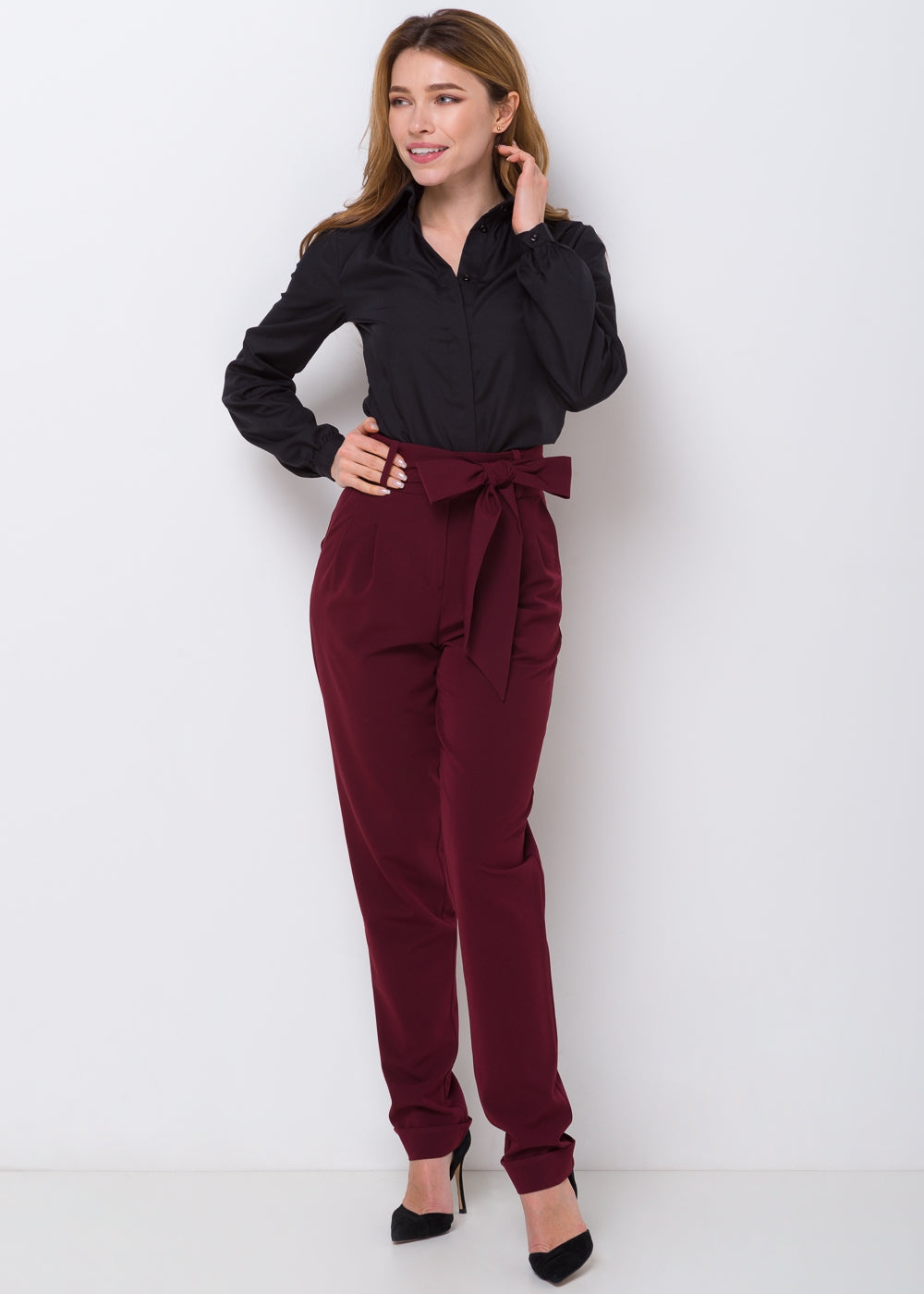 Брюки з високою талією