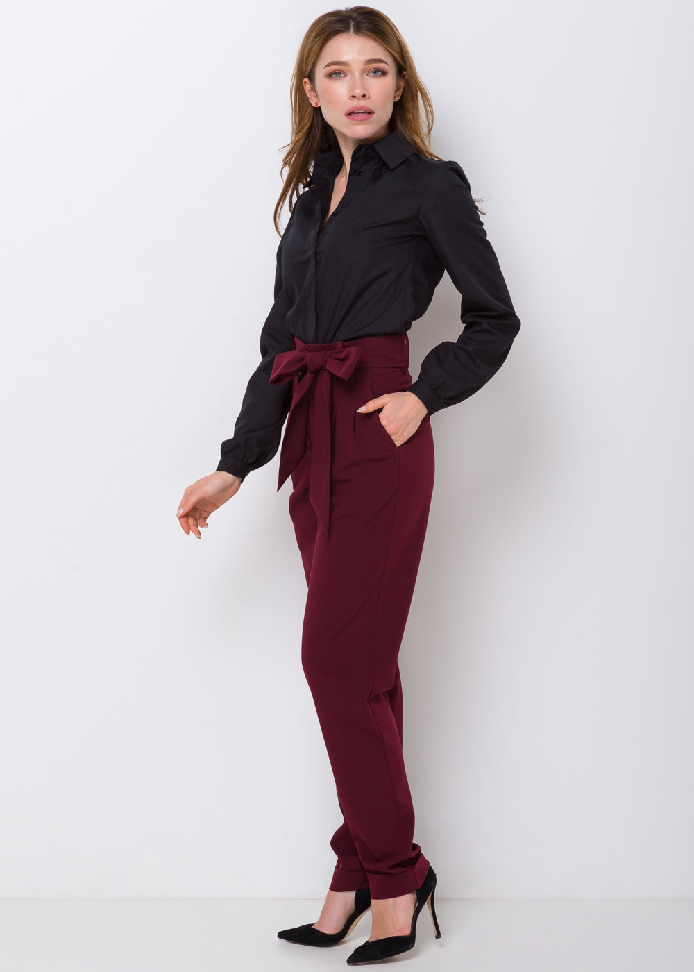 Брюки з високою талією