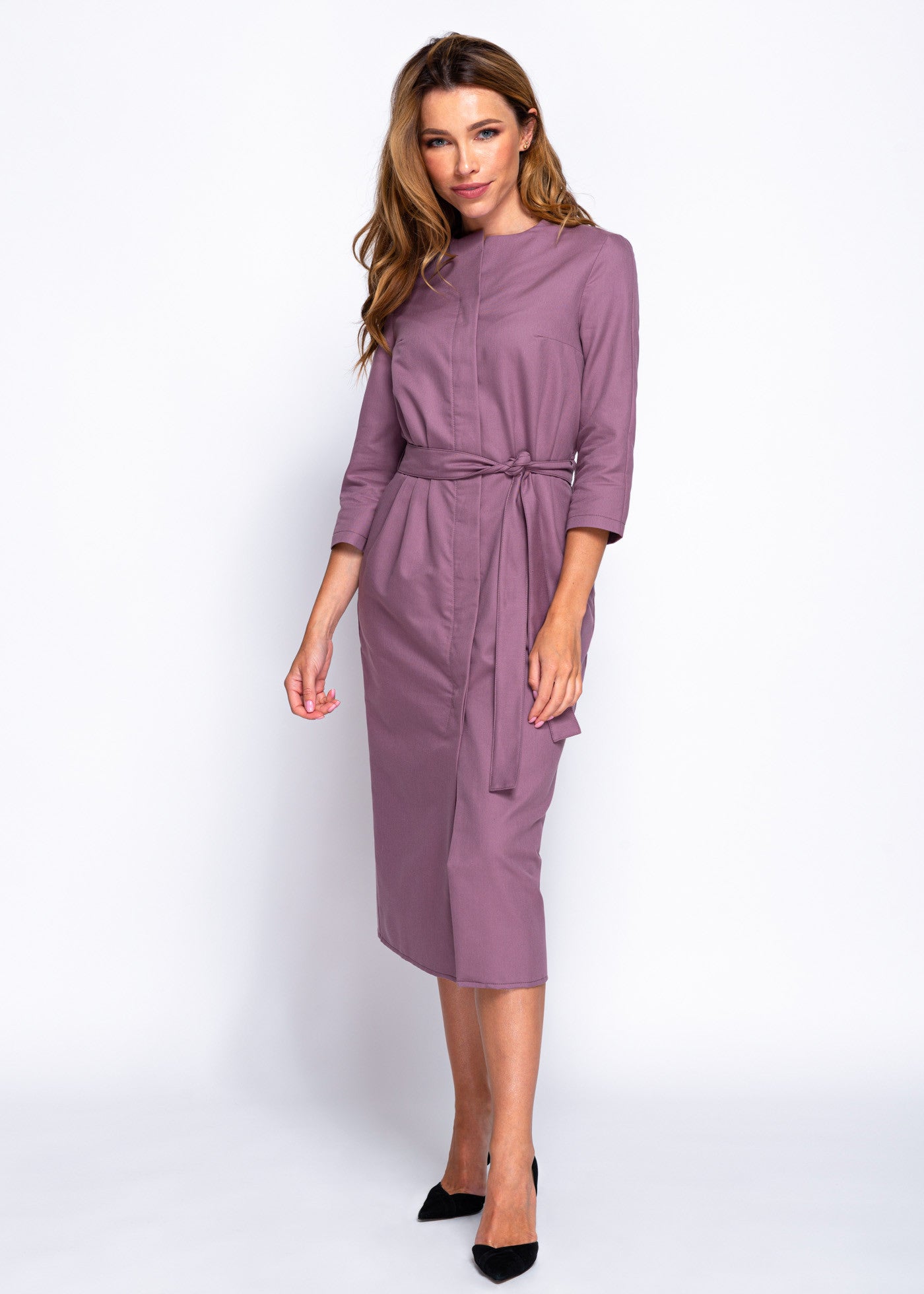 Бавовняна сукня на ґудзиках