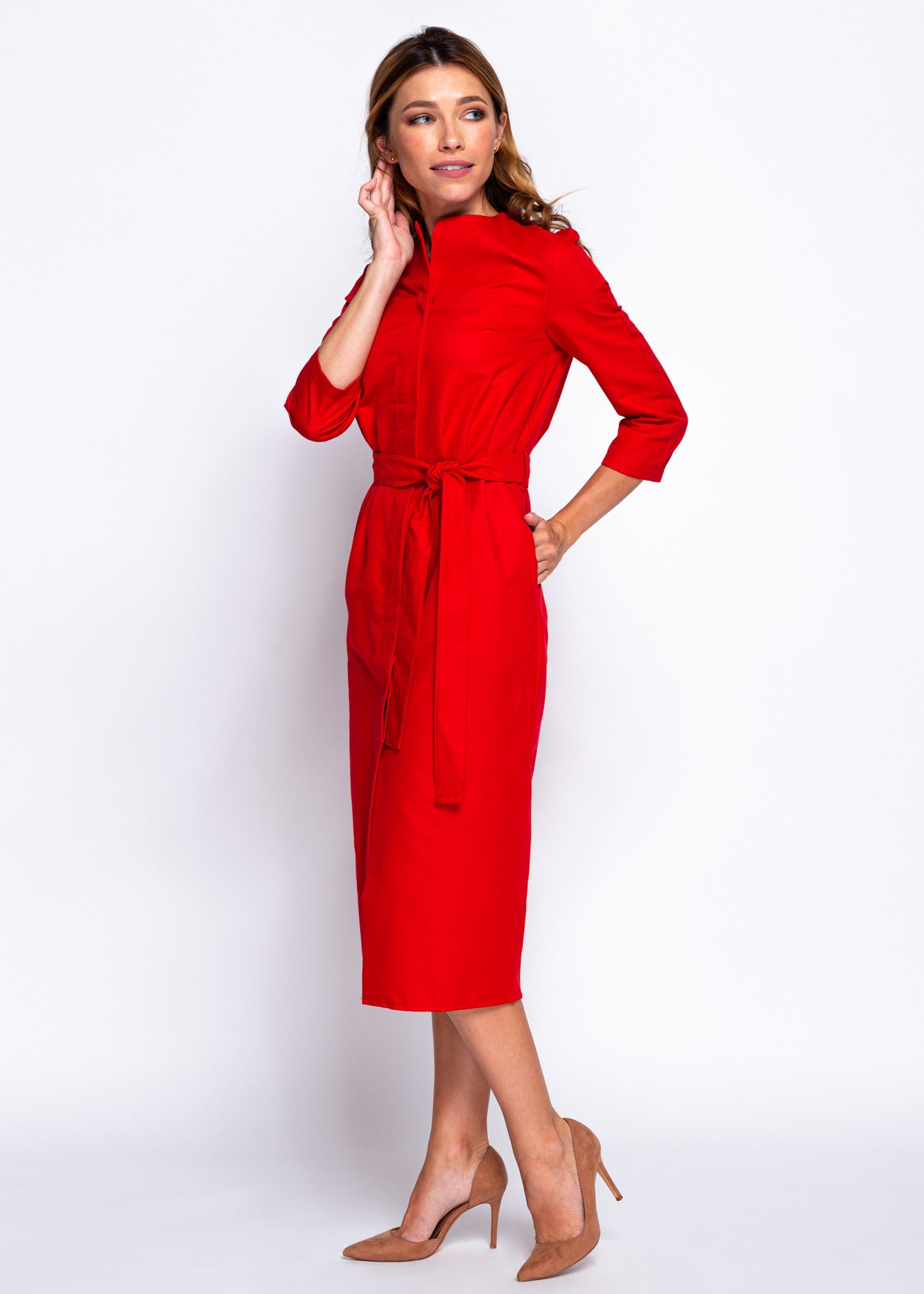 Бавовняна сукня на ґудзиках