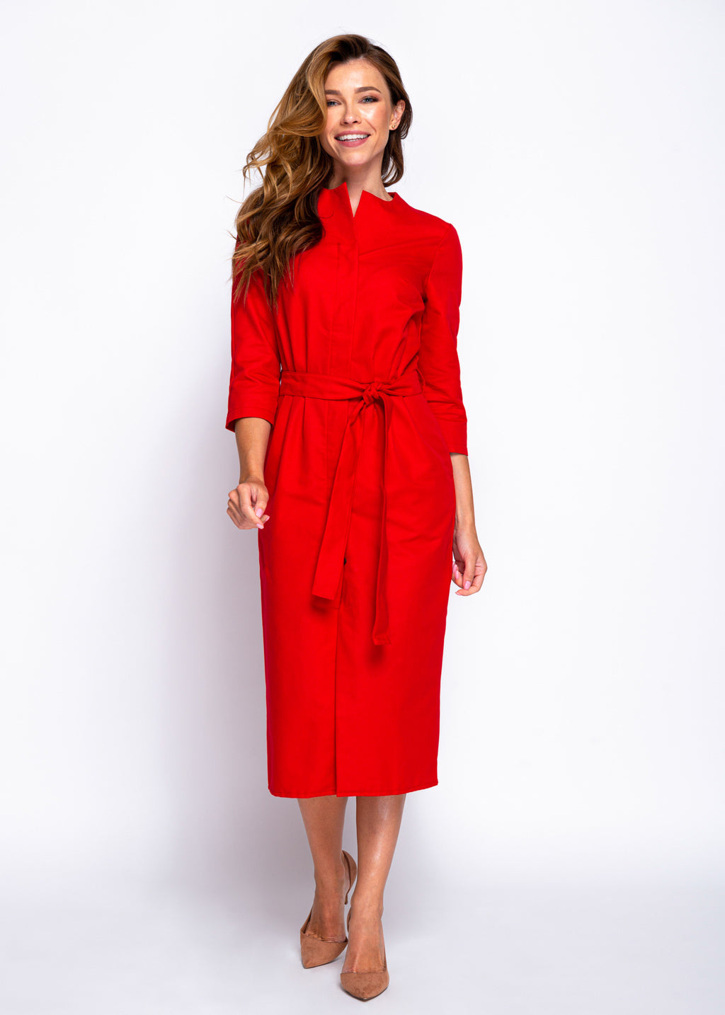 Бавовняна сукня на ґудзиках