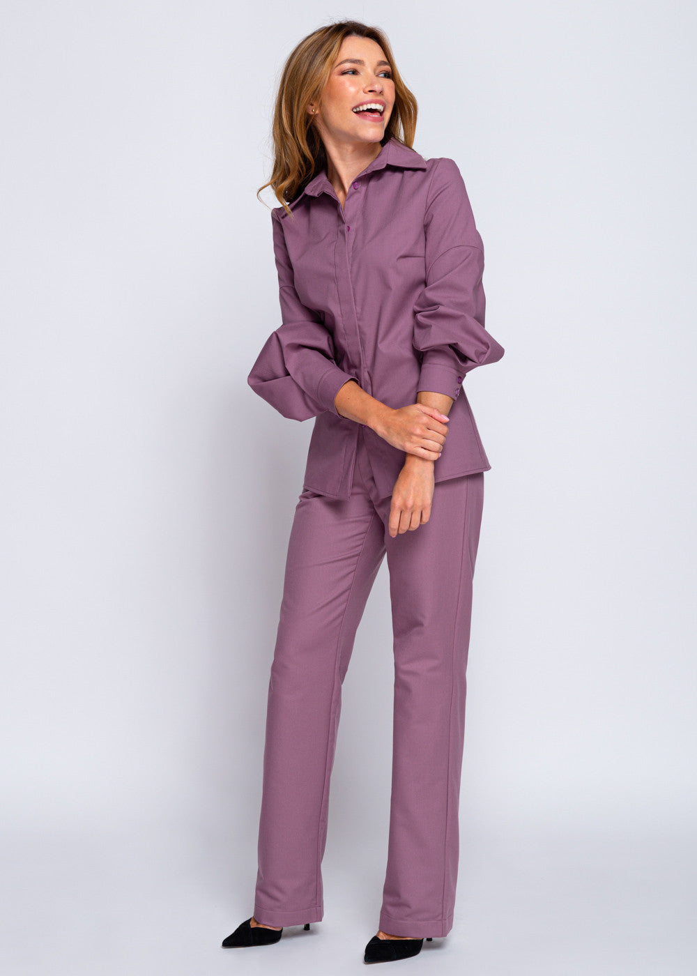 Бавовняна блуза з оригінальними рукавами