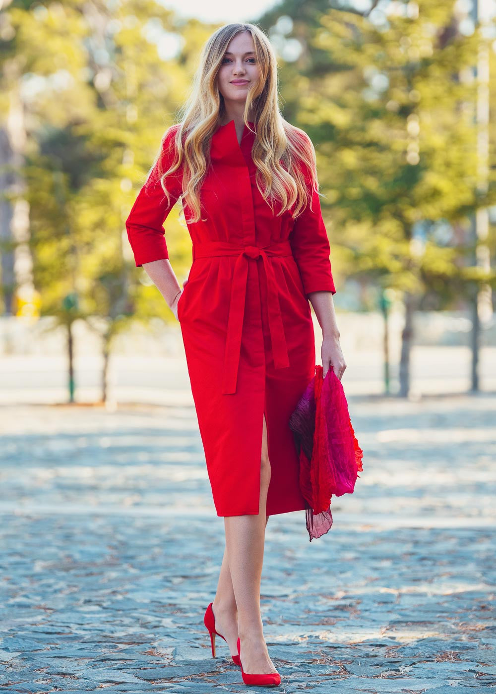 Бавовняна сукня на ґудзиках