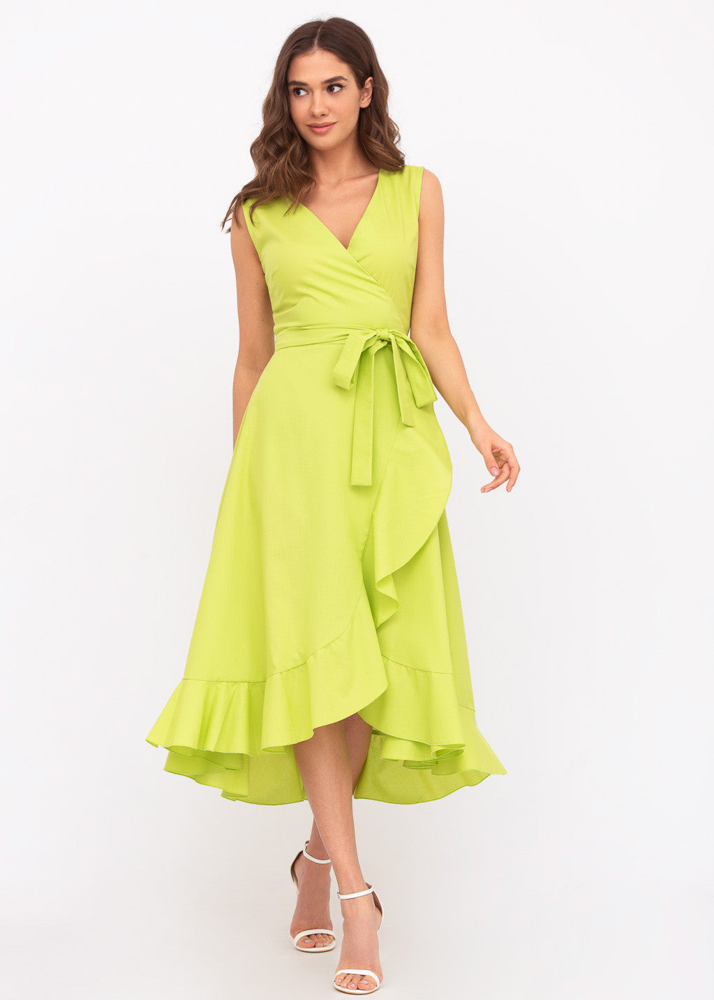 Бавовняна сукня на запах