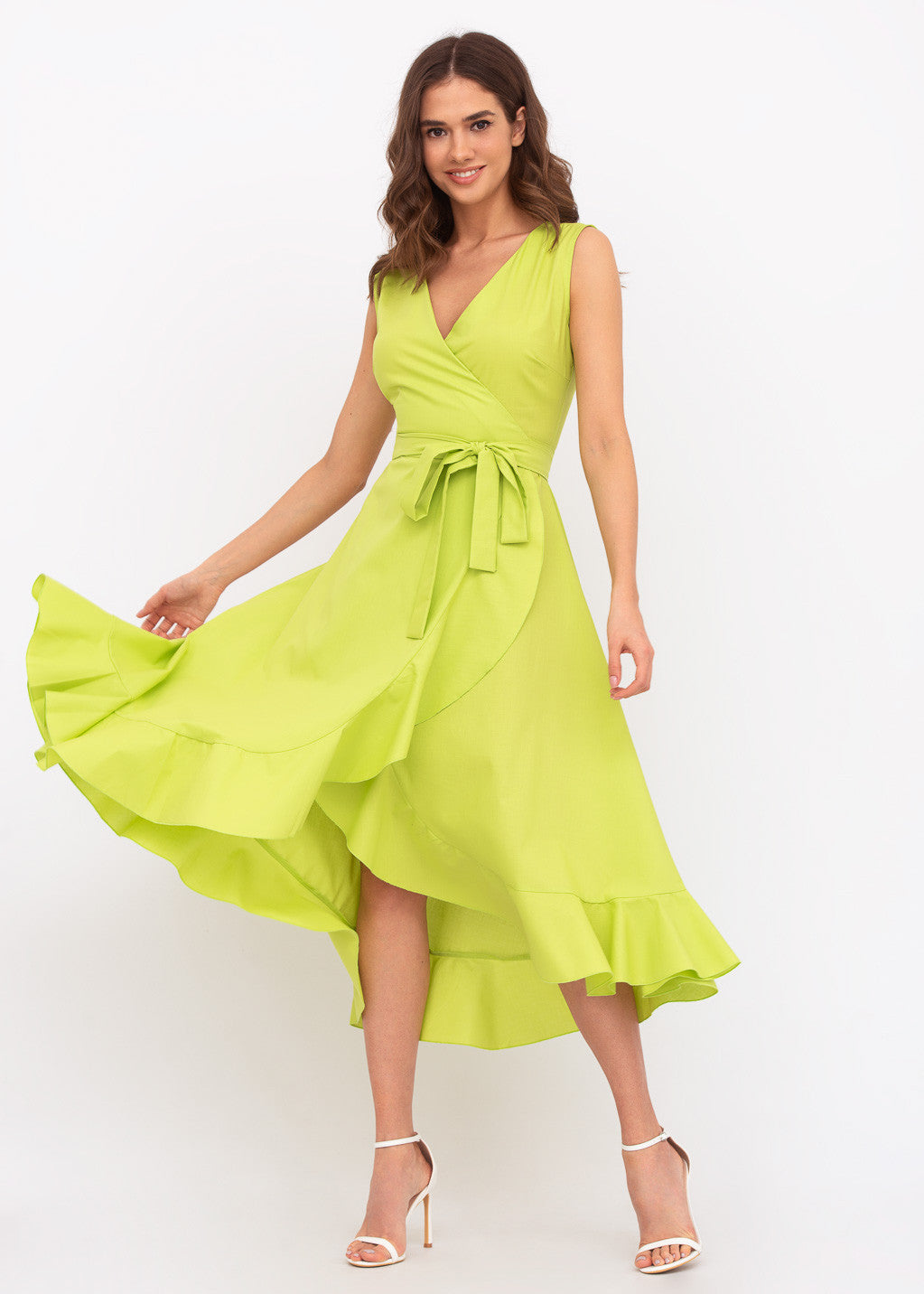 Бавовняна сукня на запах