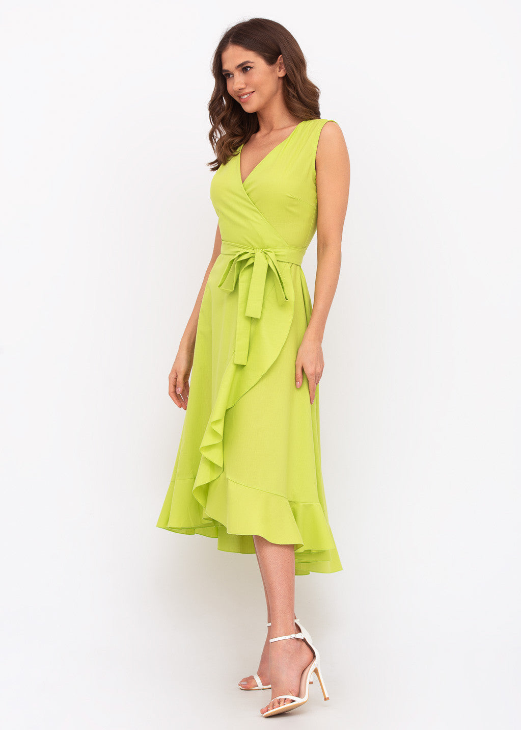 Бавовняна сукня на запах