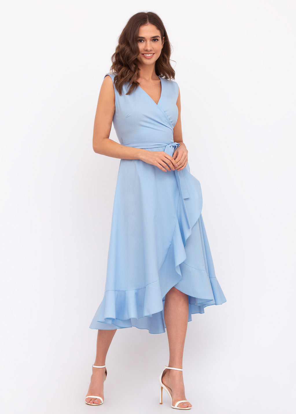 Бавовняна сукня на запах