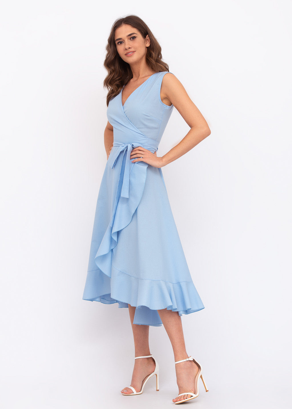 Бавовняна сукня на запах