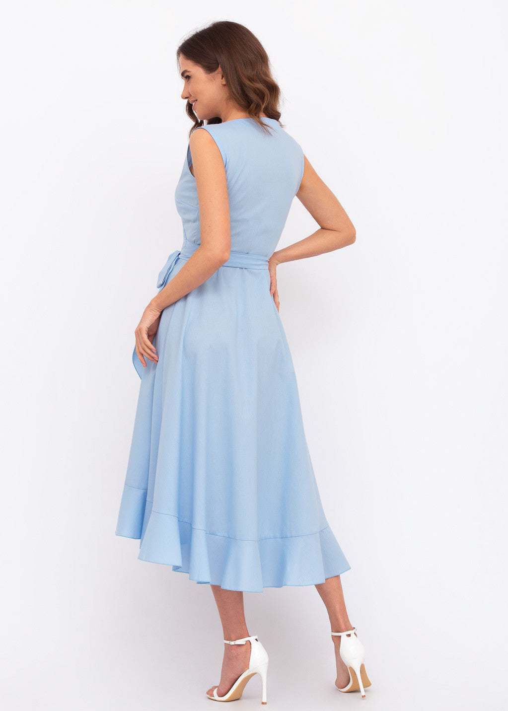 Бавовняна сукня на запах