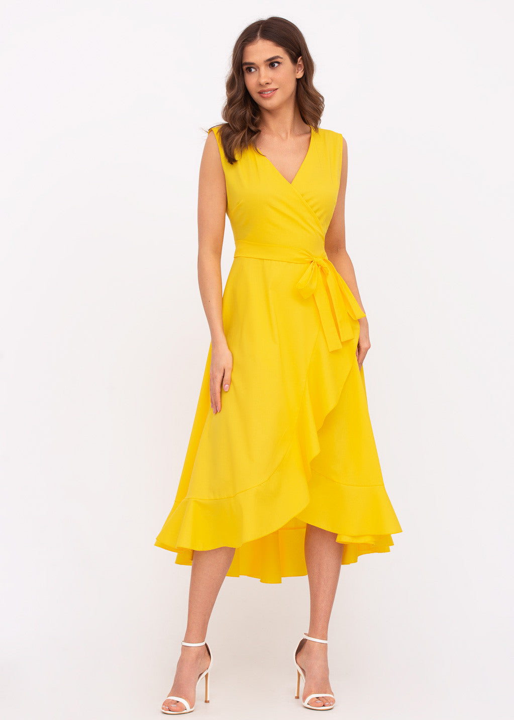 Бавовняна сукня на запах