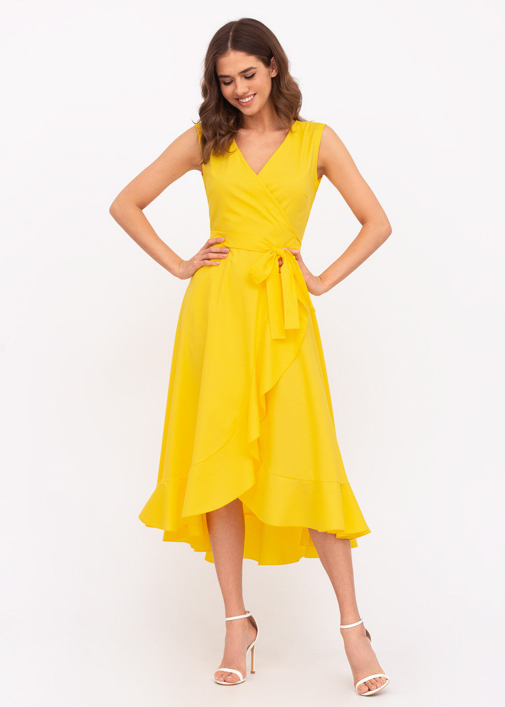 Бавовняна сукня на запах