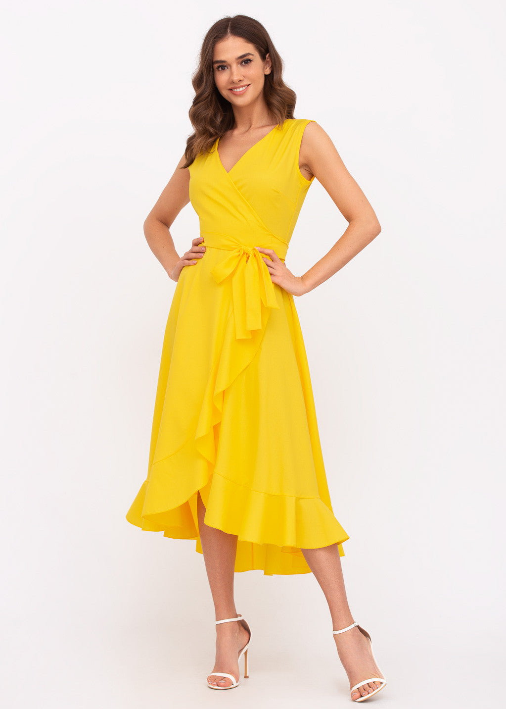 Бавовняна сукня на запах