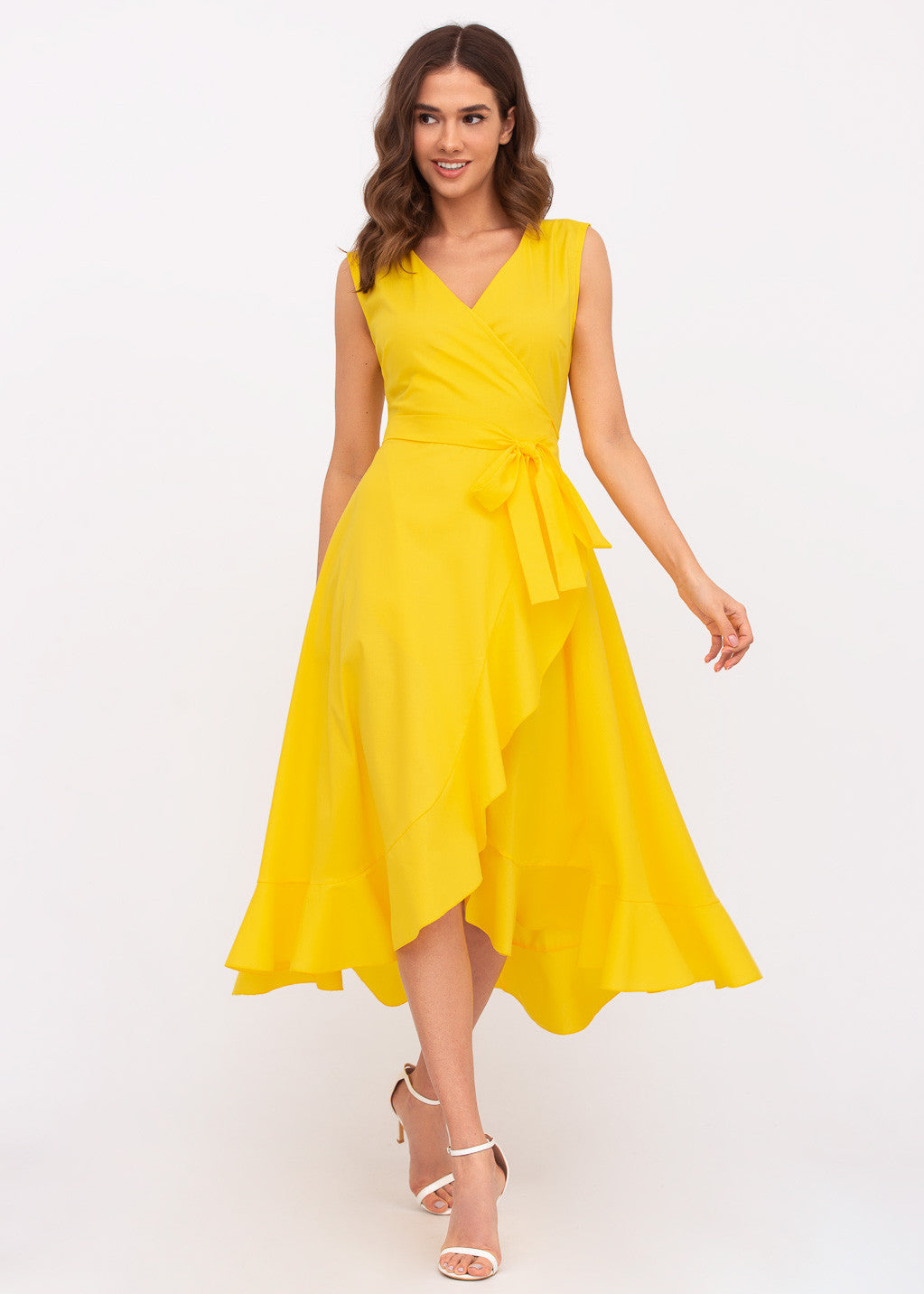 Бавовняна сукня на запах