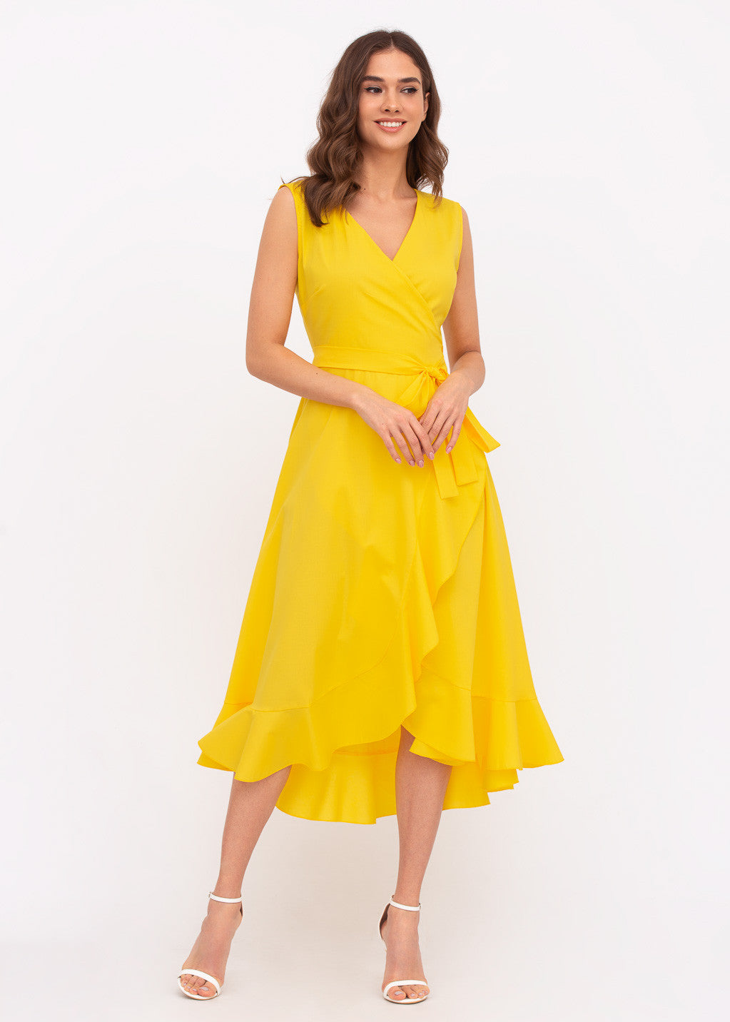 Бавовняна сукня на запах