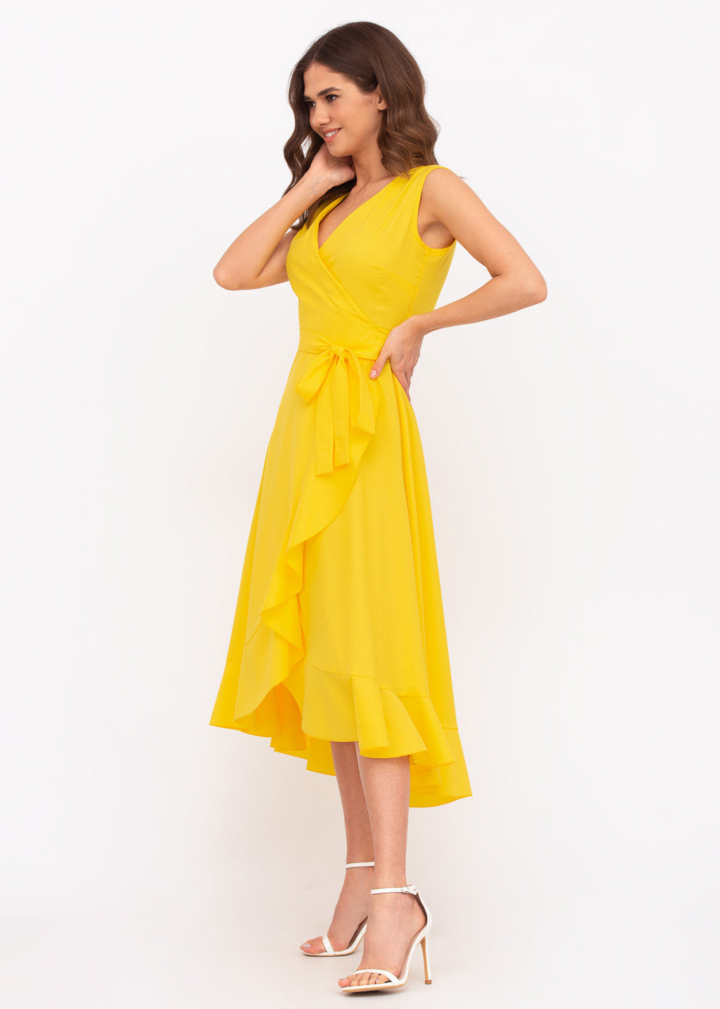 Бавовняна сукня на запах