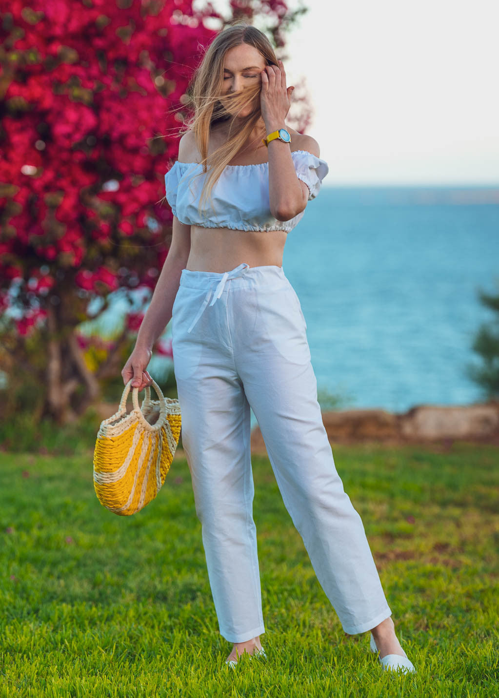 Літні брюки з конопляної тканини