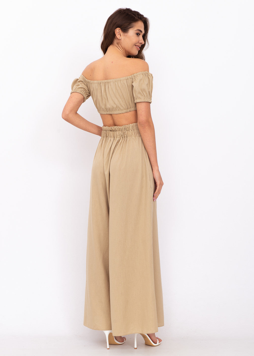 Лляний короткий топ