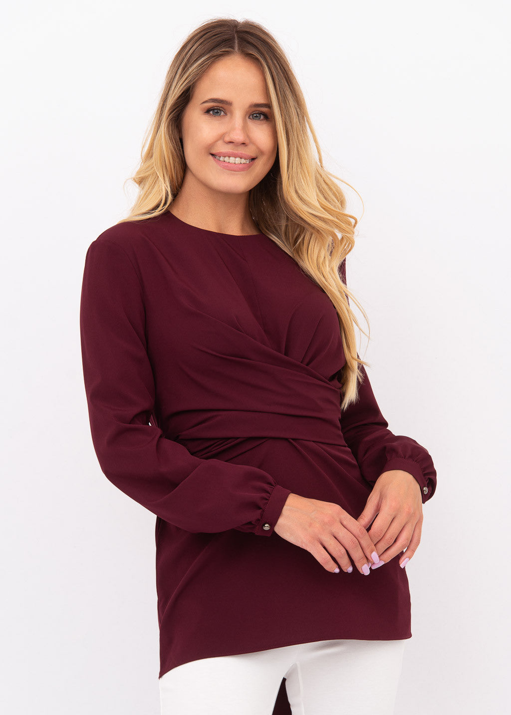 Святкова блуза з поясом