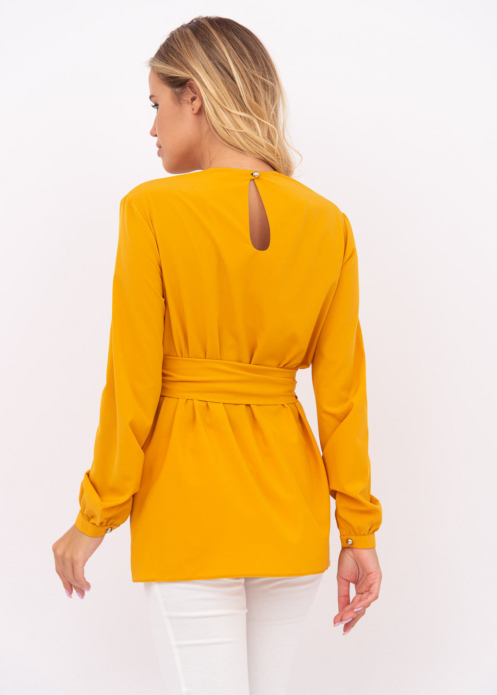 Святкова блуза з поясом