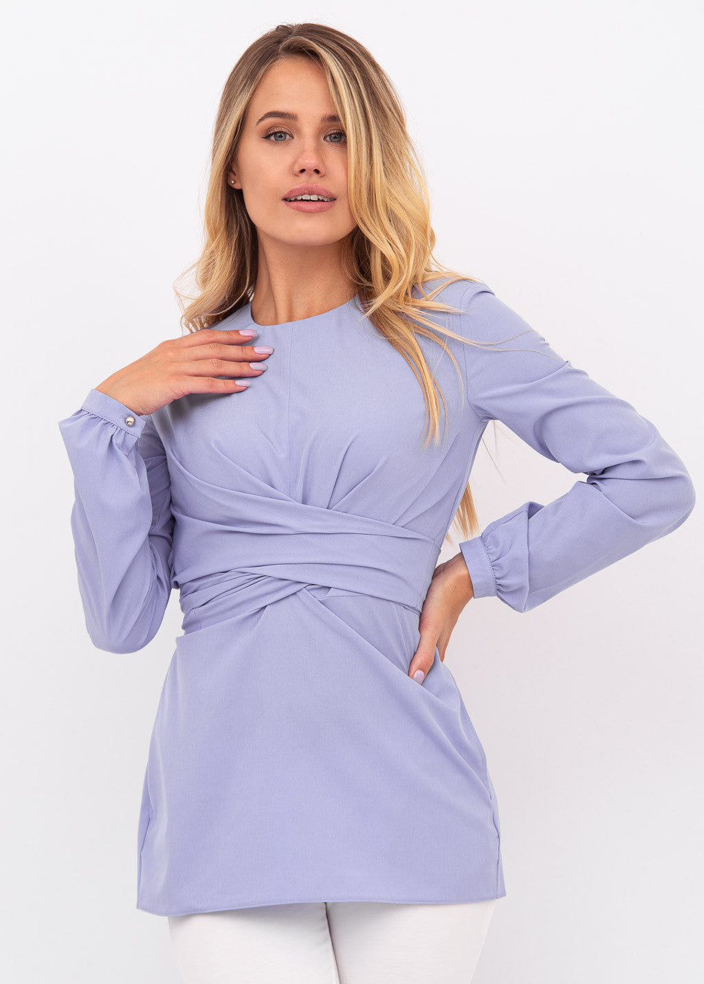 Святкова блуза з поясом