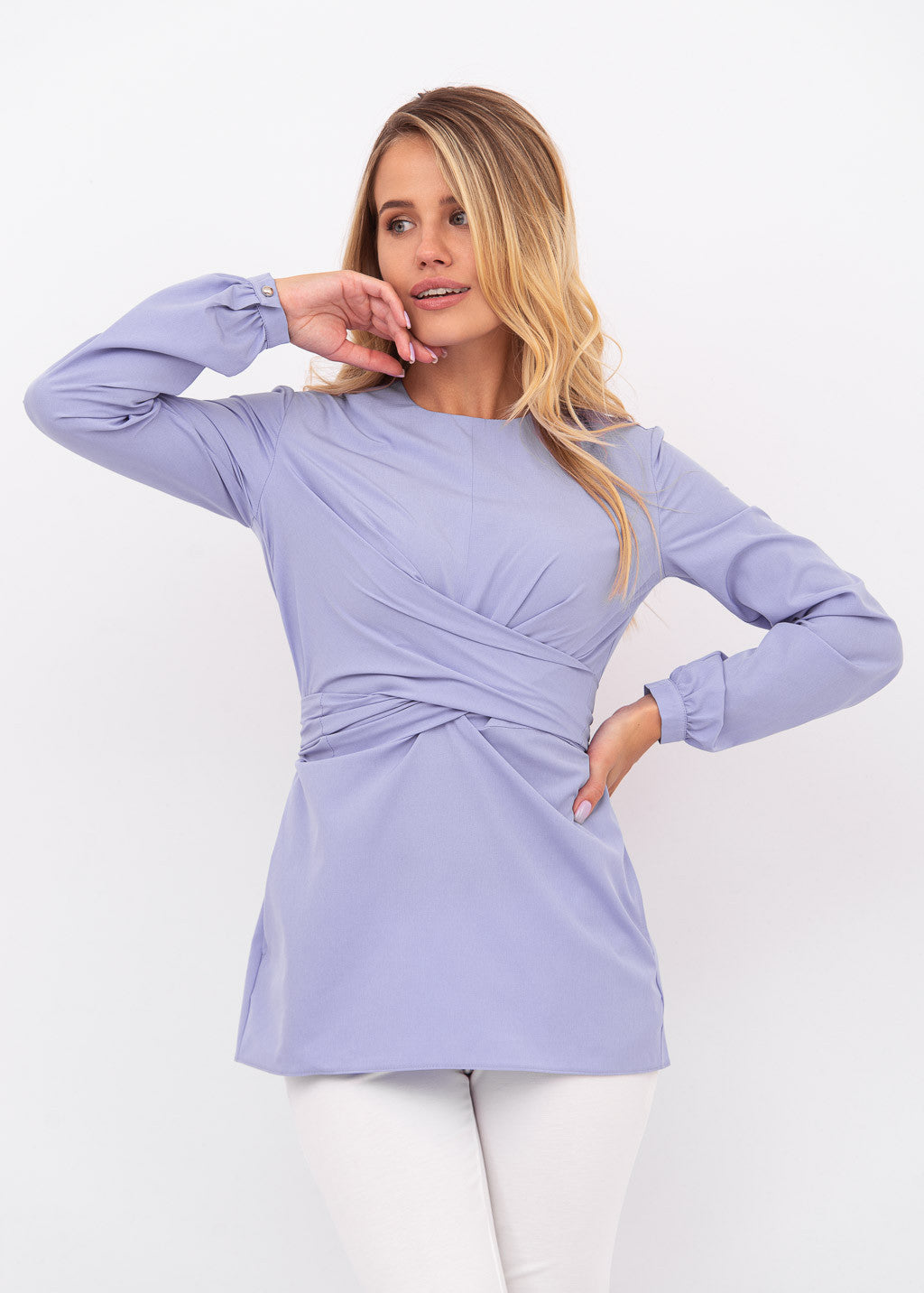 Святкова блуза з поясом