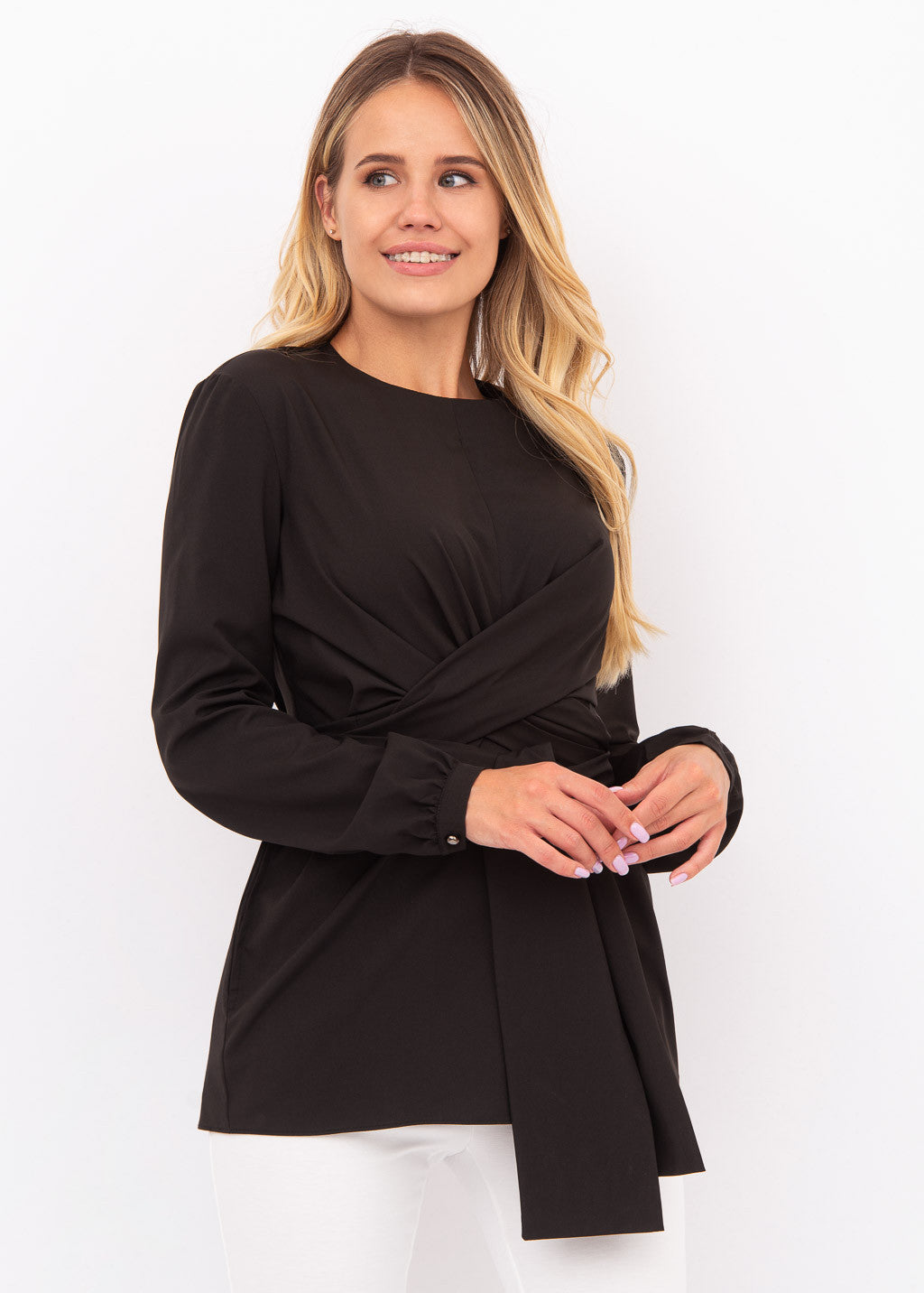 Святкова блуза з поясом