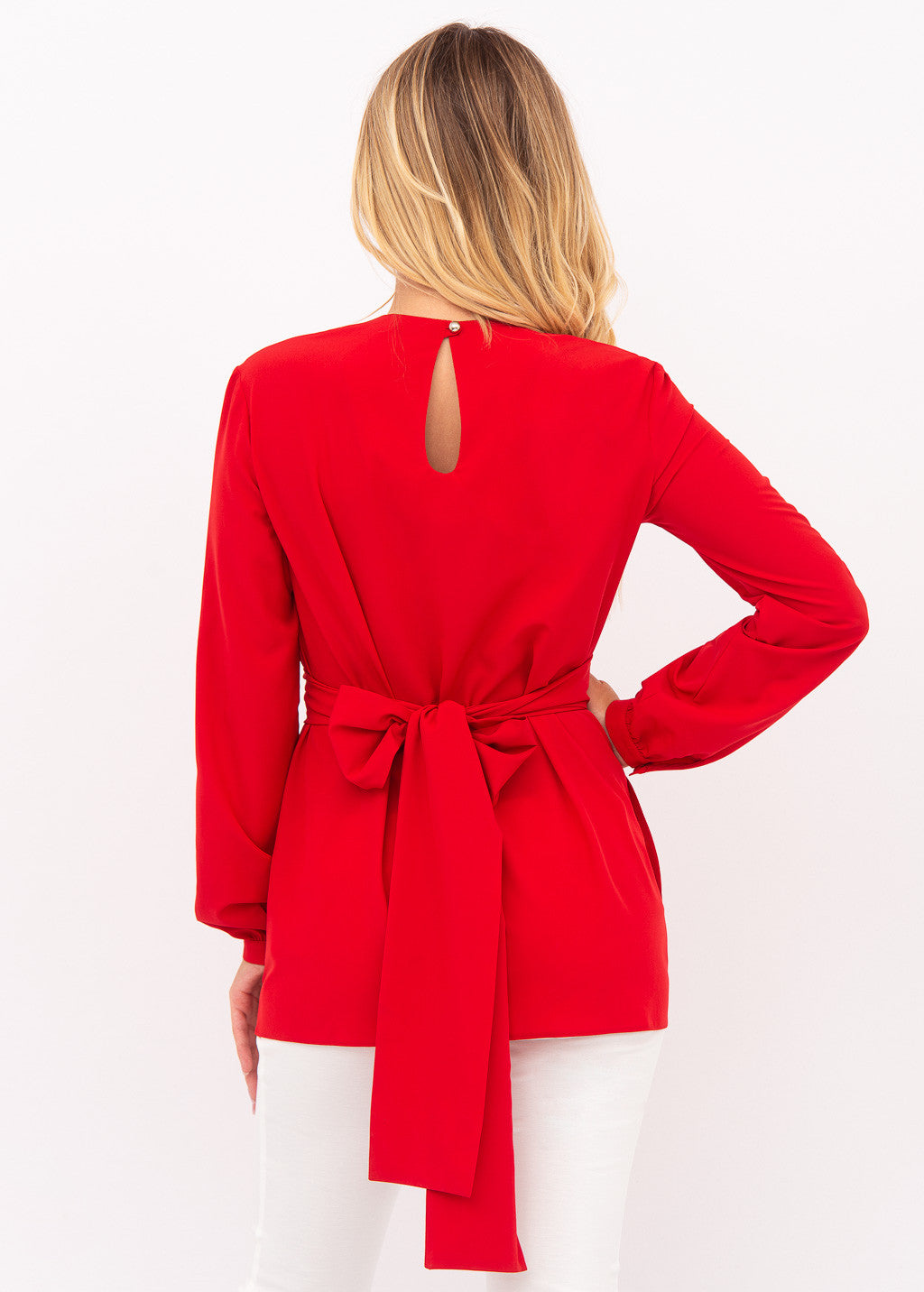 Святкова блуза з поясом