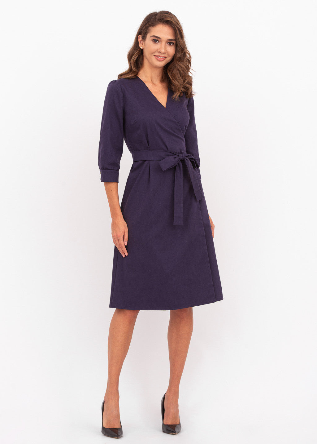 Бавовняна сукня на-запах