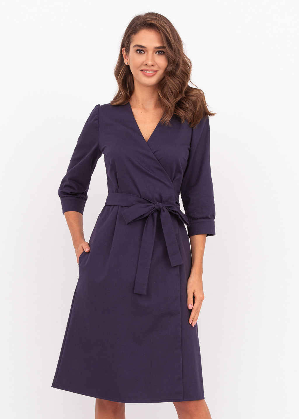 Бавовняна сукня на-запах