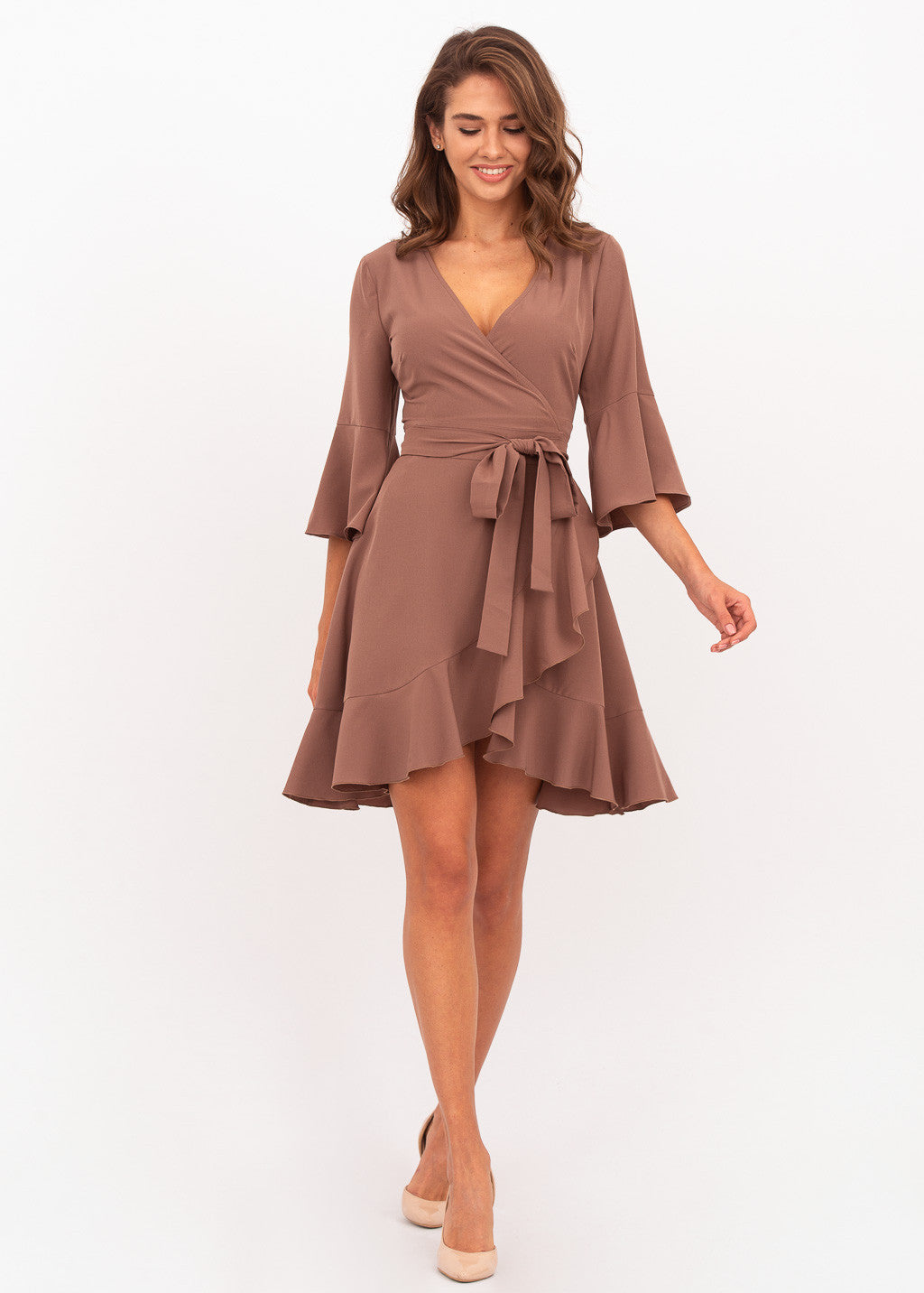 Коротка сукня на запах