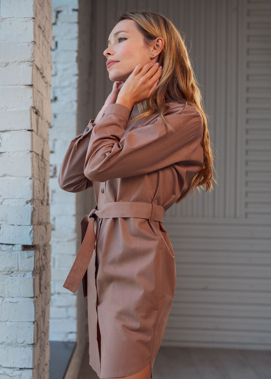 Стильна бавовняна сукня-сорочка