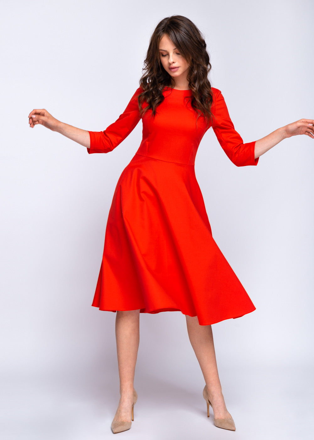 Сукня бавовняна зі спідницею сонце