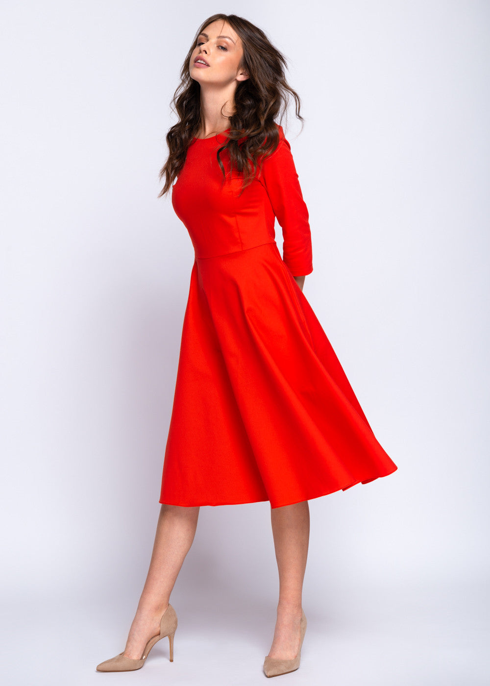 Сукня бавовняна зі спідницею сонце