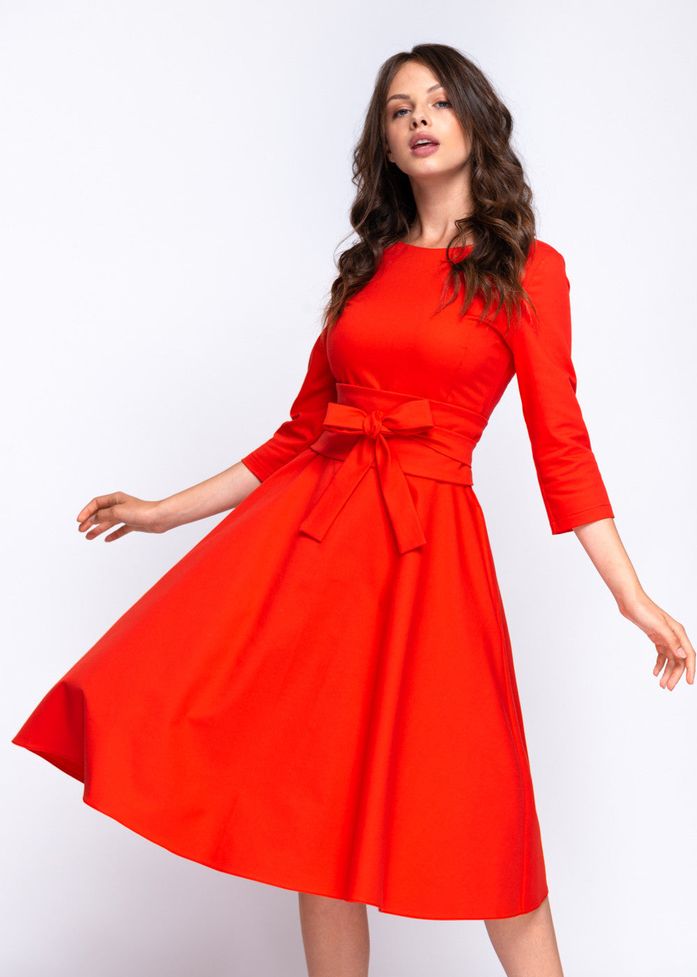 Сукня бавовняна зі спідницею сонце