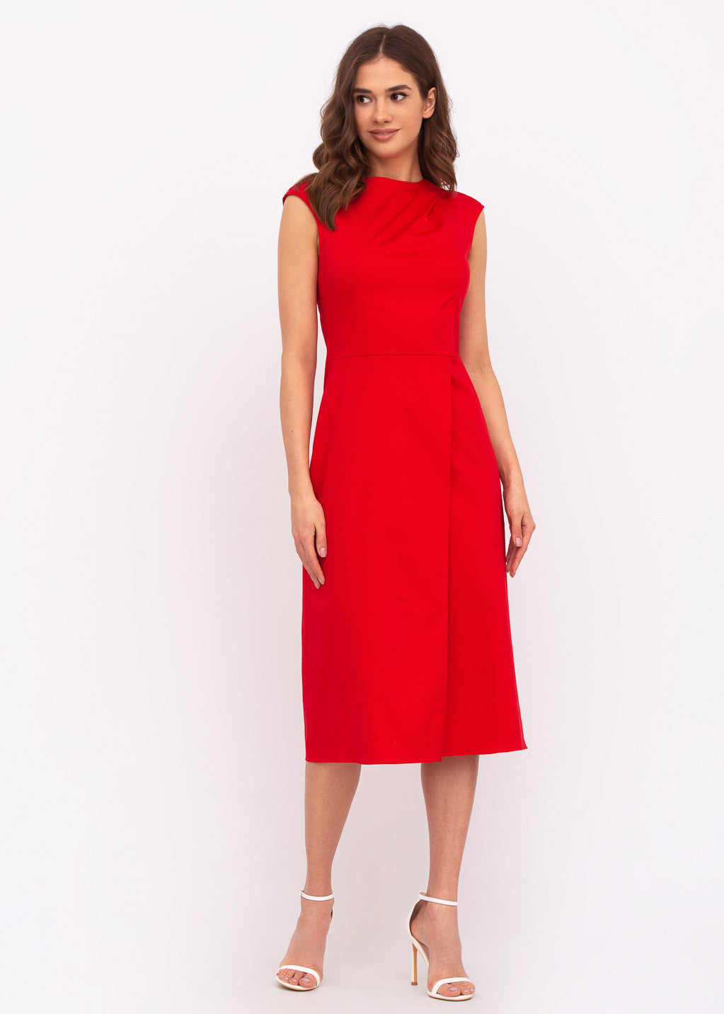 Бавовняна сукня з розрізом