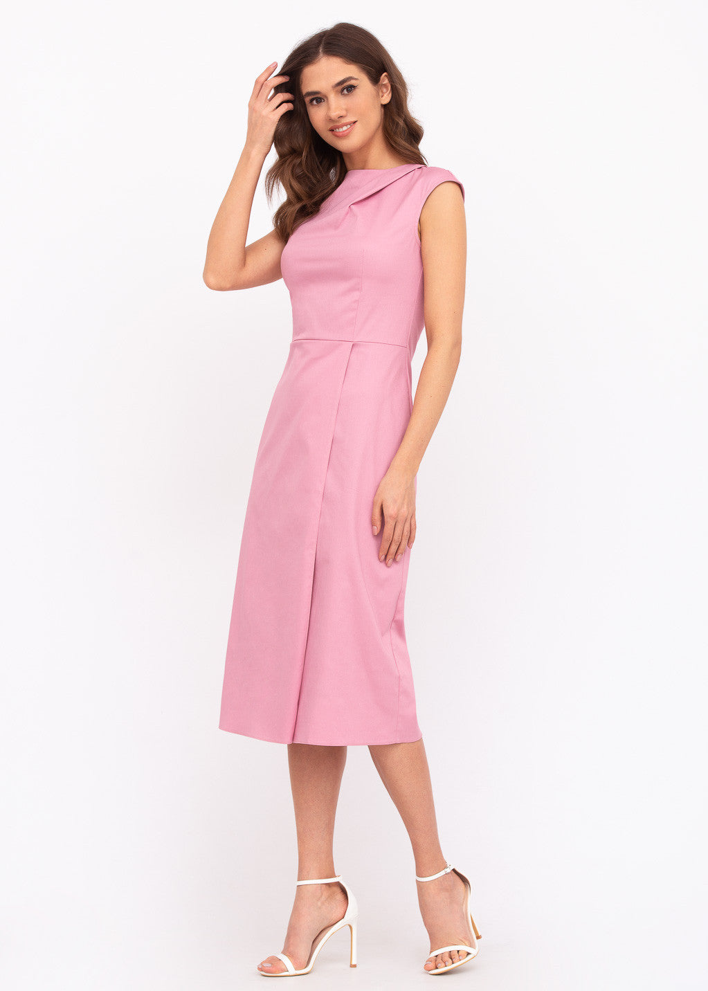 Бавовняна сукня з розрізом