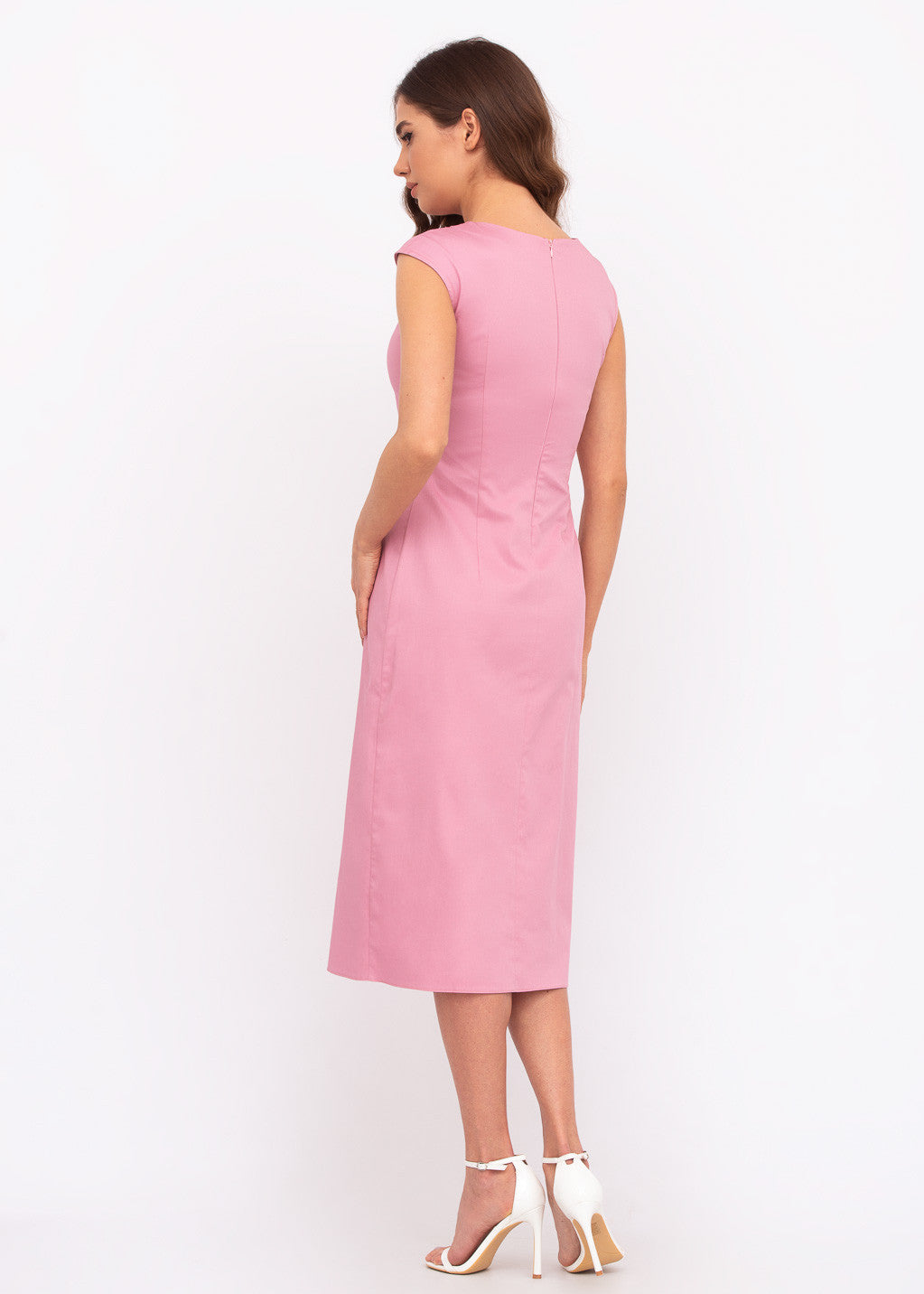 Бавовняна сукня з розрізом