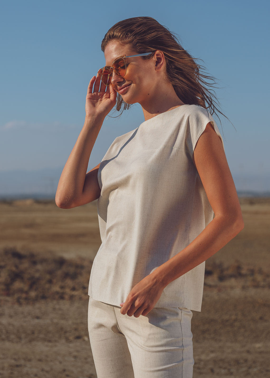 Лляний літній костюм