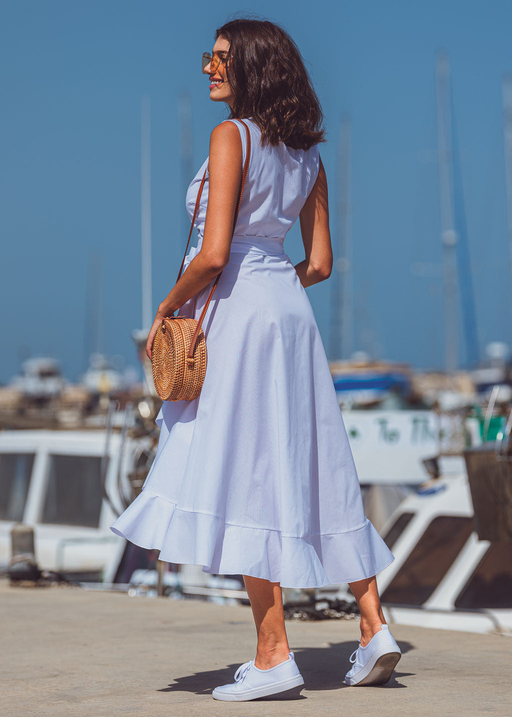 Бавовняна сукня на запах