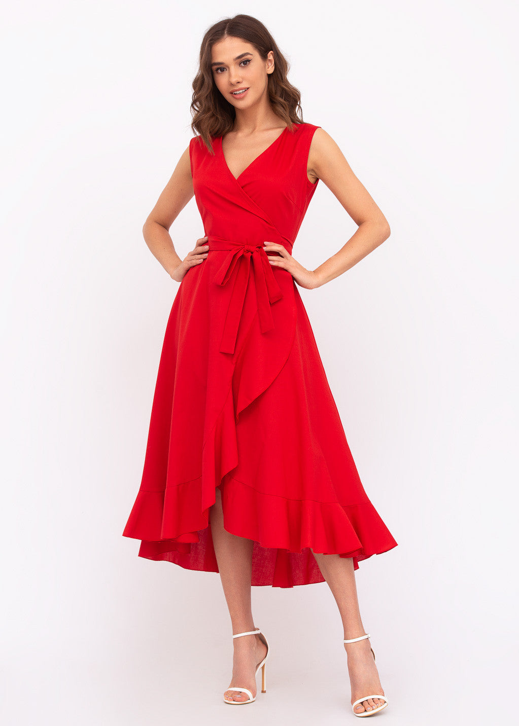 Бавовняна сукня на запах