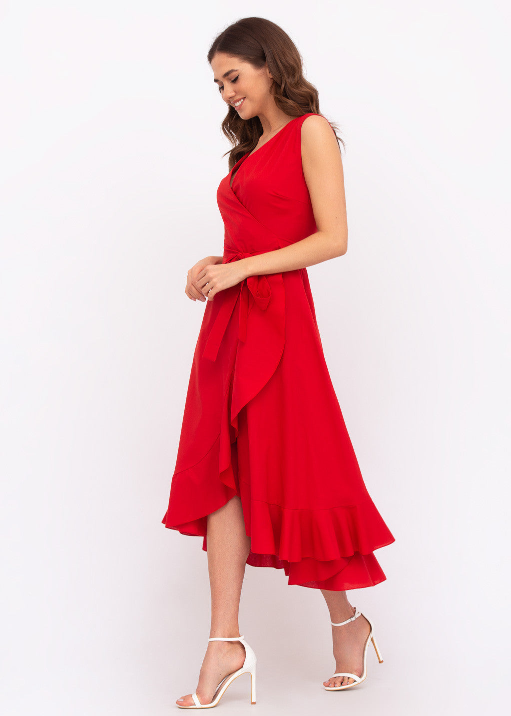 Бавовняна сукня на запах