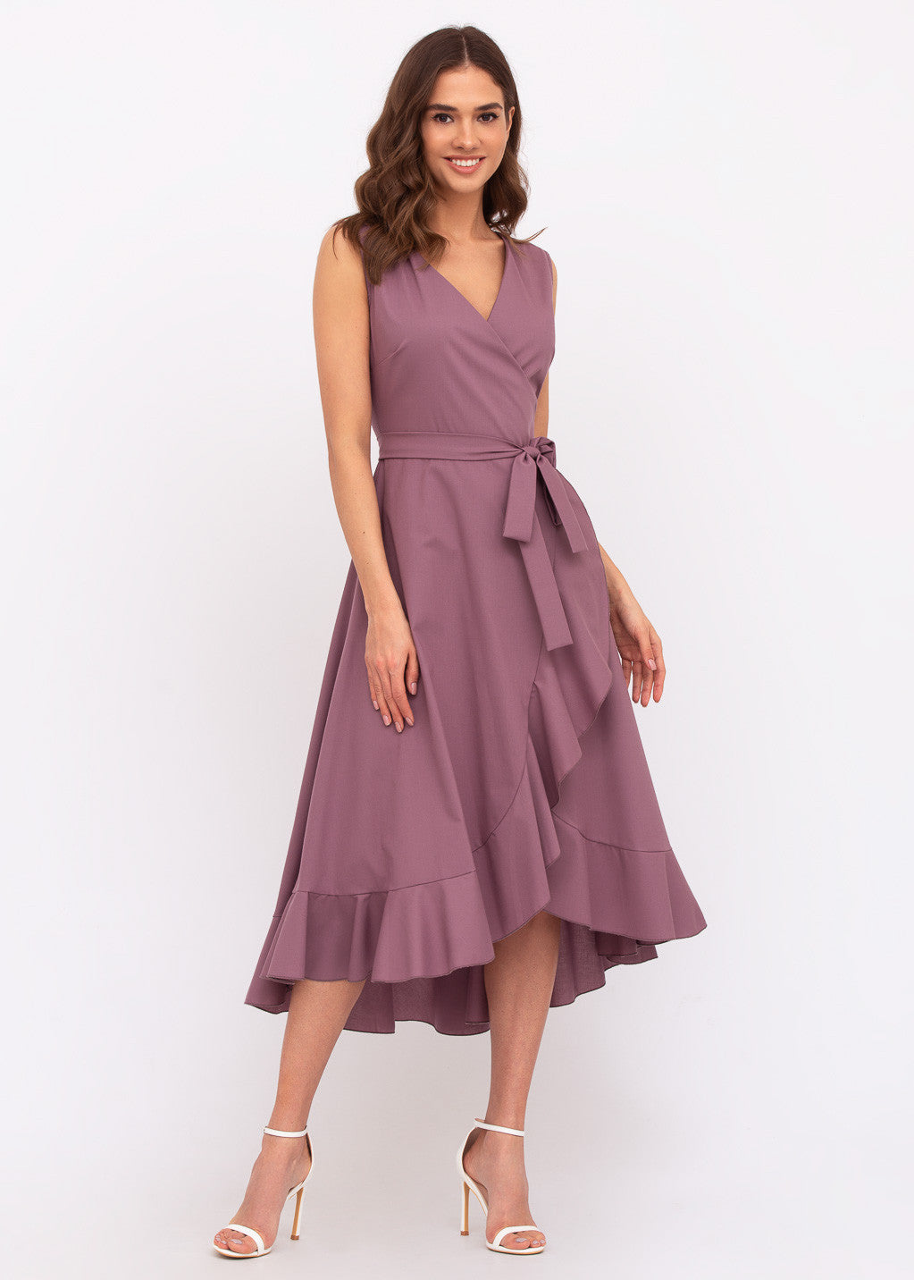 Бавовняна сукня на запах