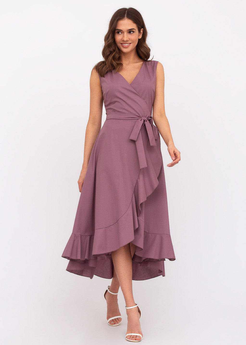 Бавовняна сукня на запах