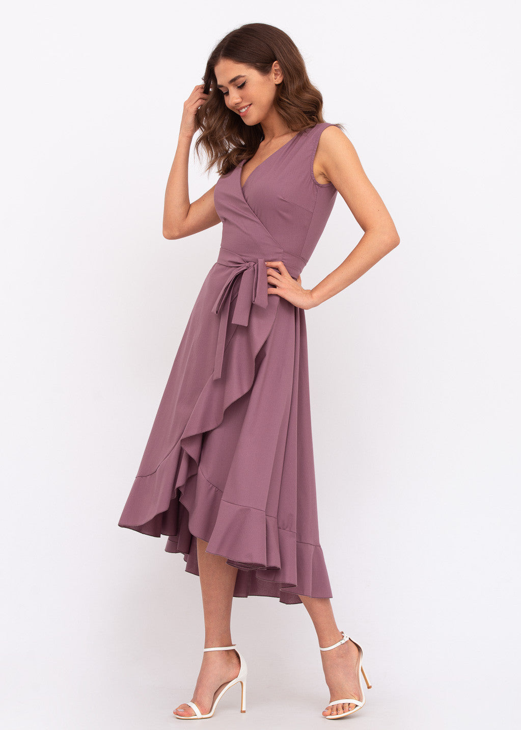 Бавовняна сукня на запах