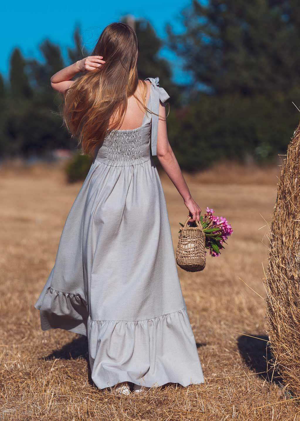 Лляна літня сукня