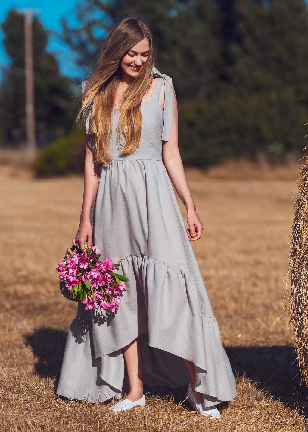 Лляна літня сукня
