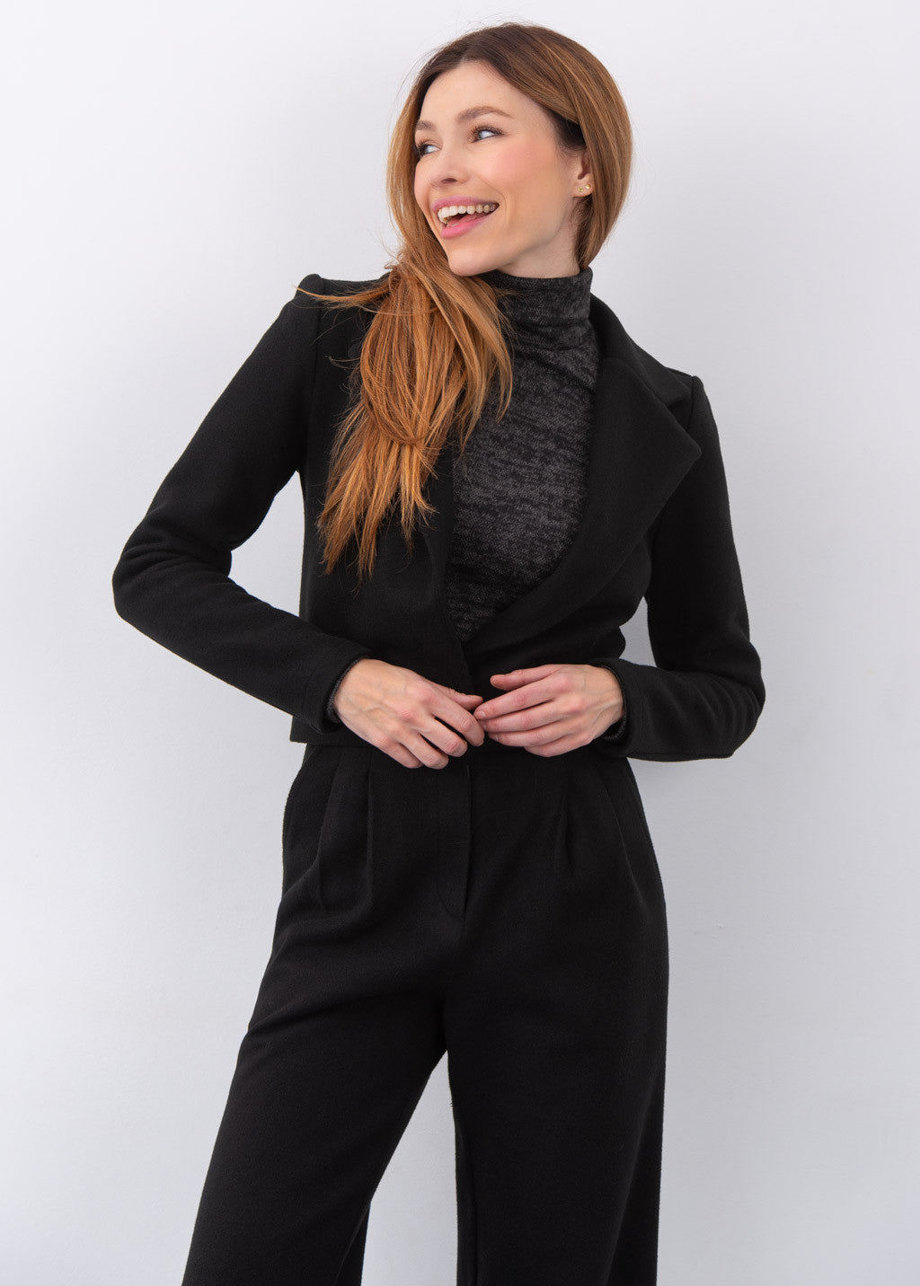 Теплий костюм з жакету та брюк