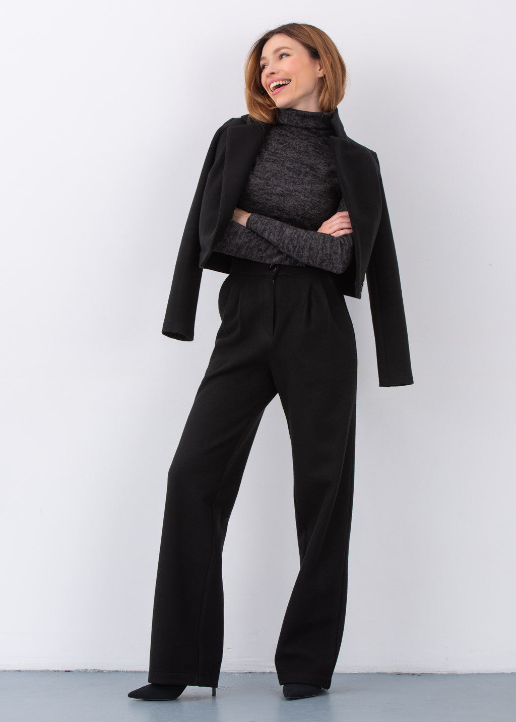 Теплий костюм з жакету та брюк